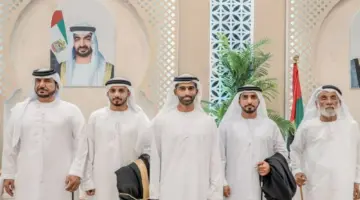 خالد بن سعود يحضر أفراح المسافري في رأس الخيمة